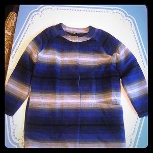 Blue and Grey Striped Jacket